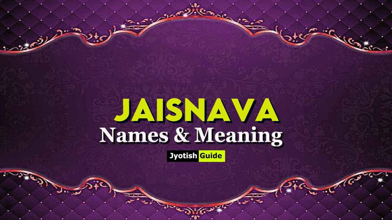jaisnava name meaning