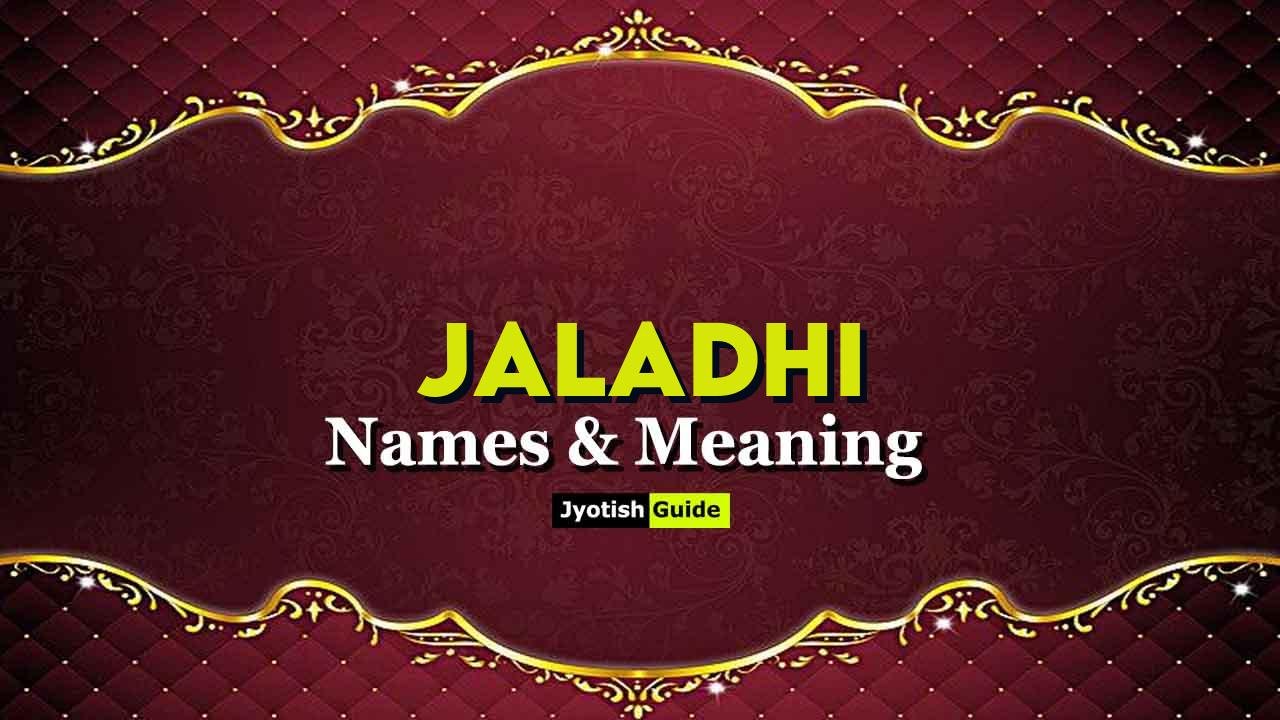 jaladhi name meaning