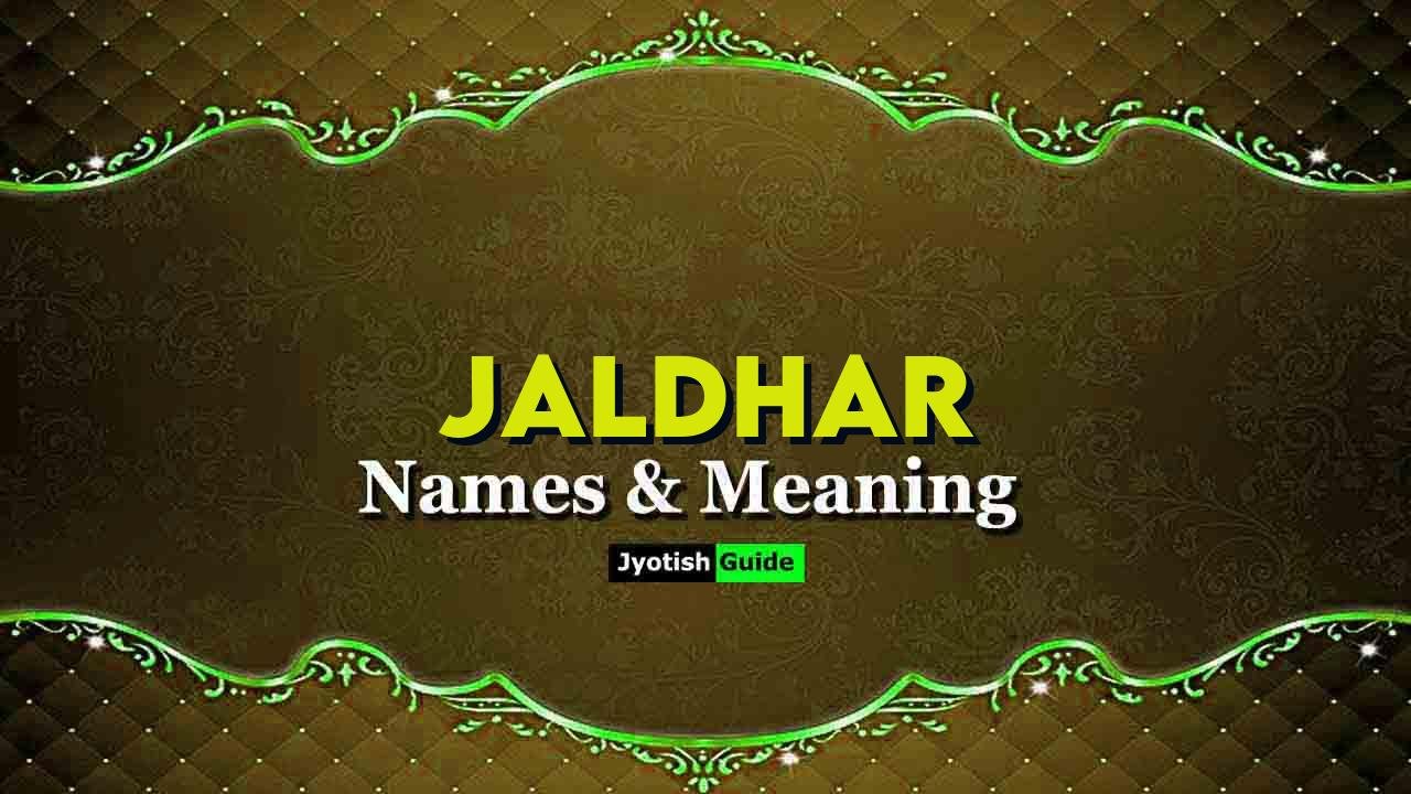 jaldhar name meaning