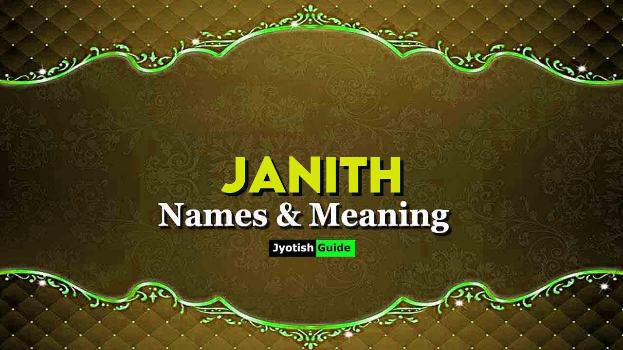 janith name meaning