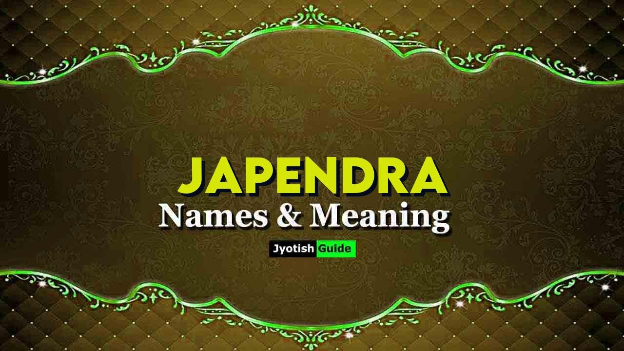 japendra name meaning