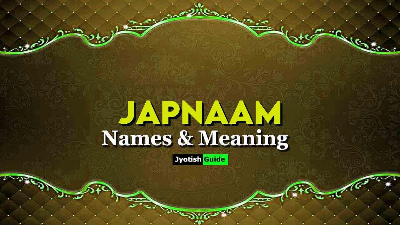 japnaam name meaning