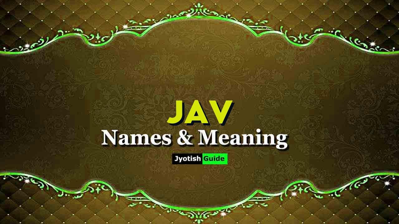 jav name meaning