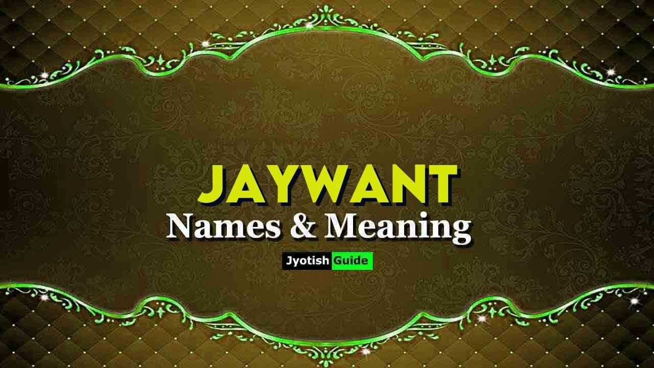 jaywant name meaning