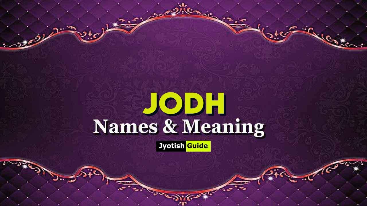 jodh name meaning