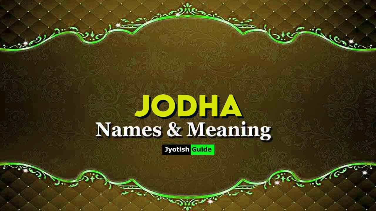 jodha name meaning