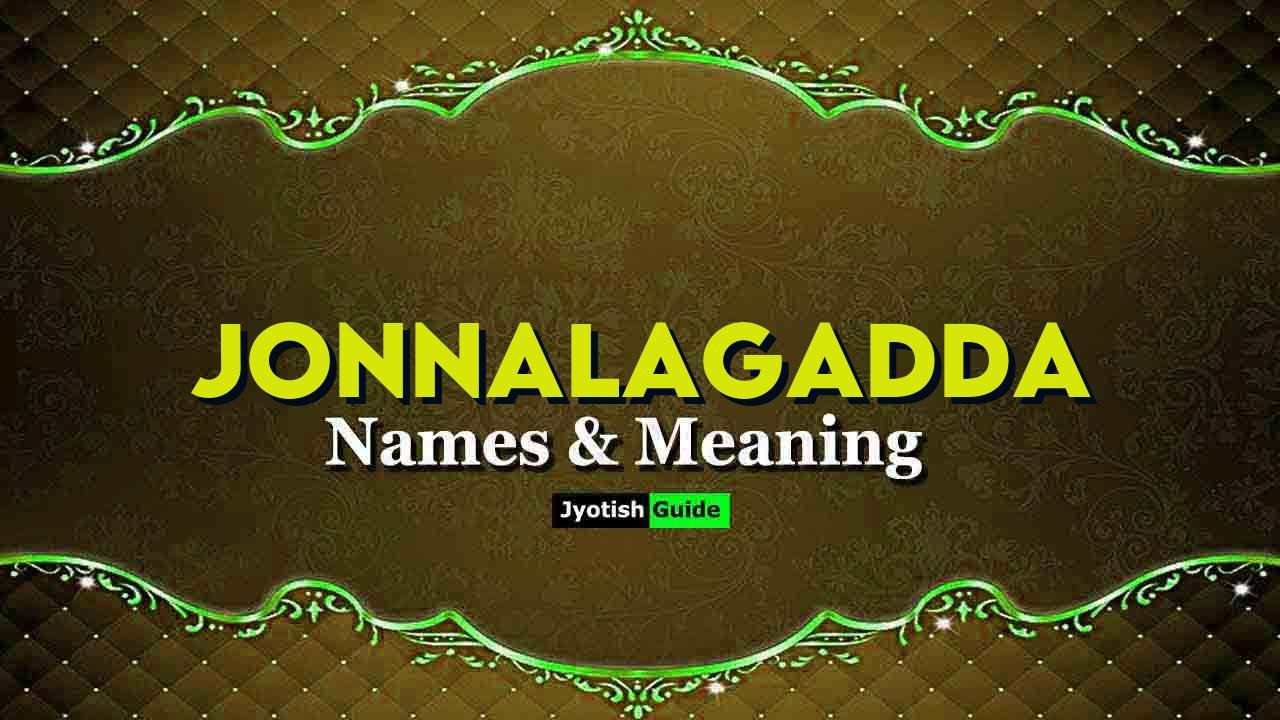 jonnalagadda name meaning