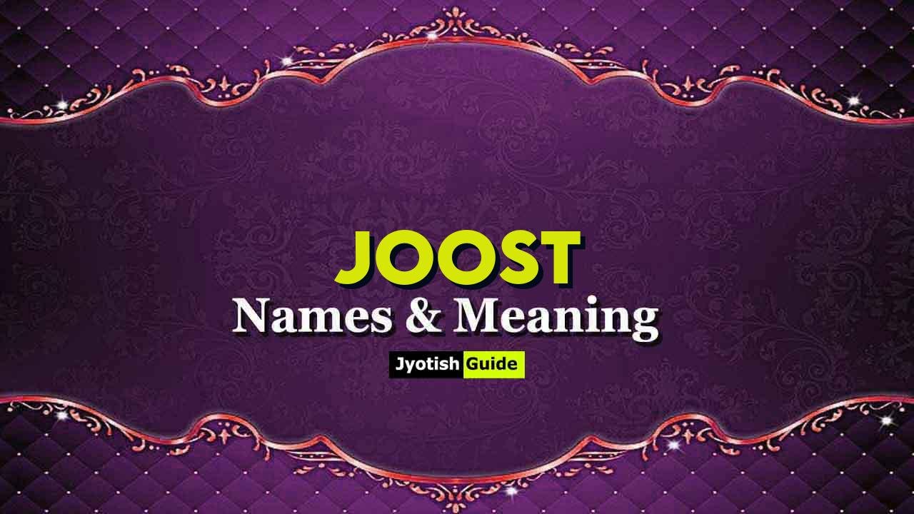 joost name meaning