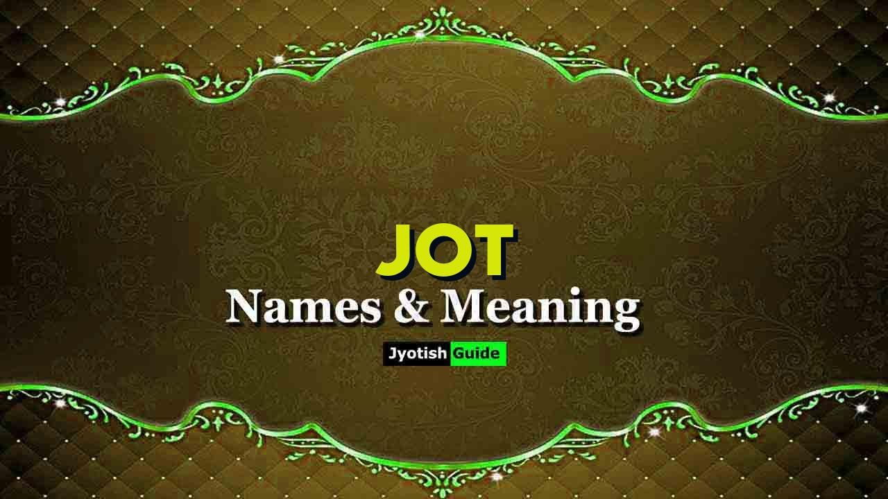 jot name meaning