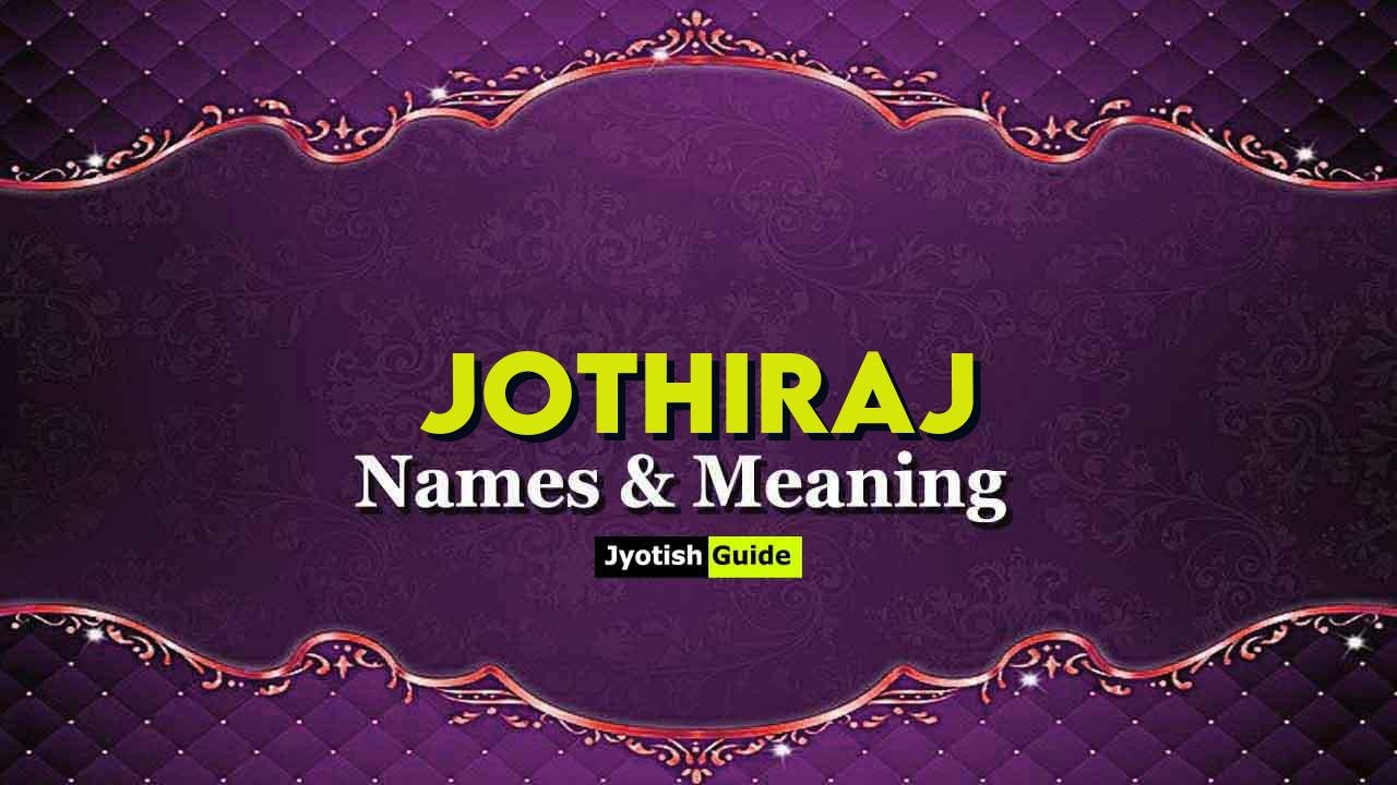 jothiraj name meaning