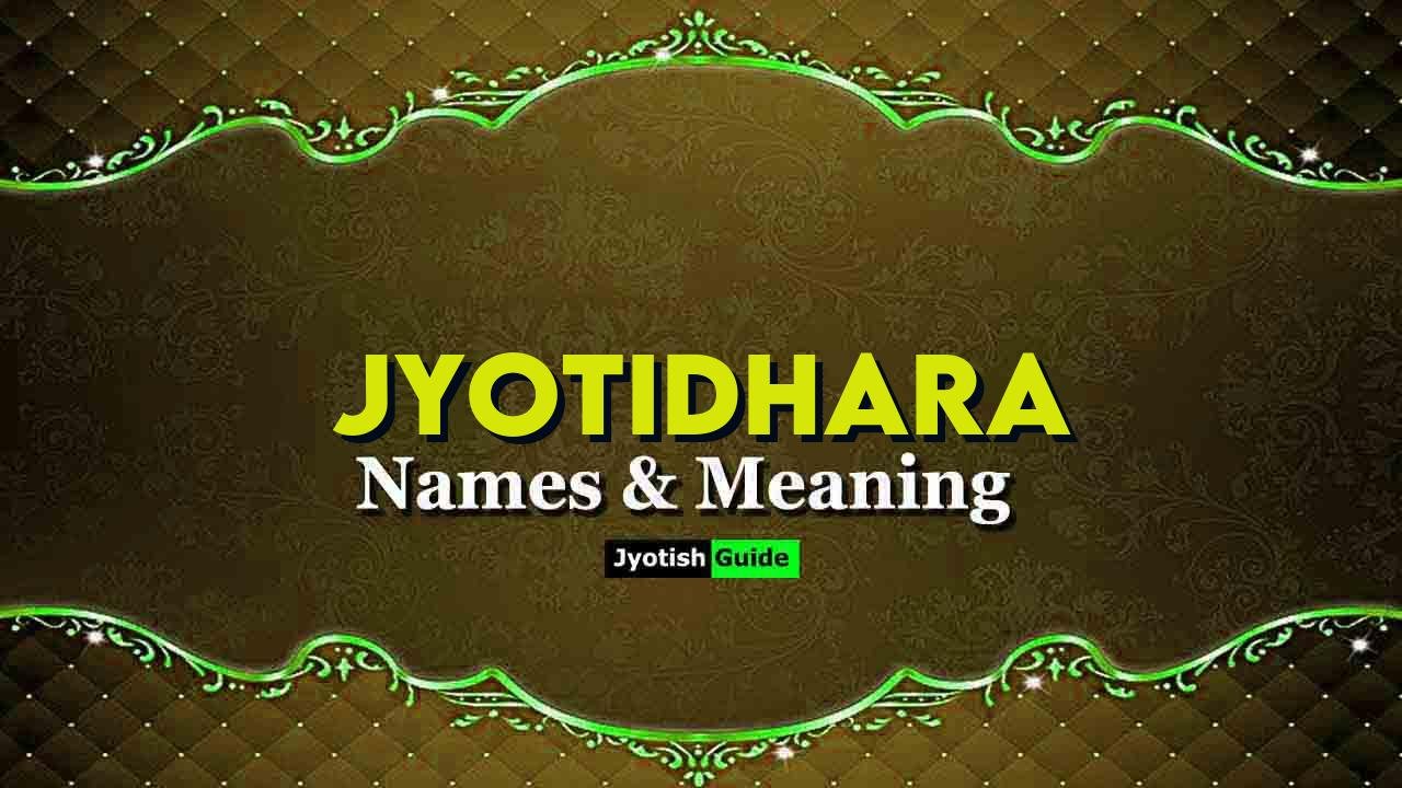 jyotidhara name meaning