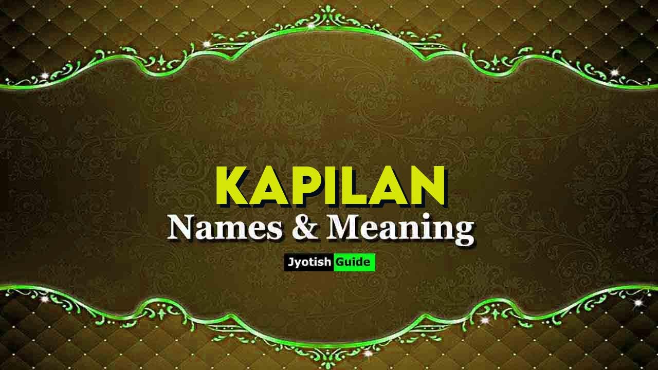 kapilan name meaning