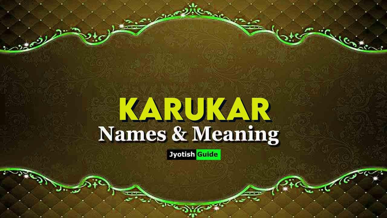 karukar name meaning