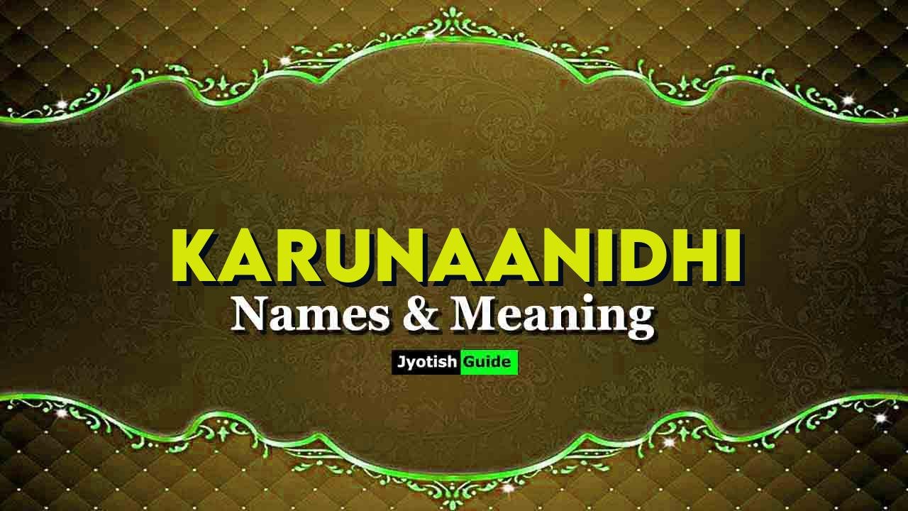 karunaanidhi name meaning