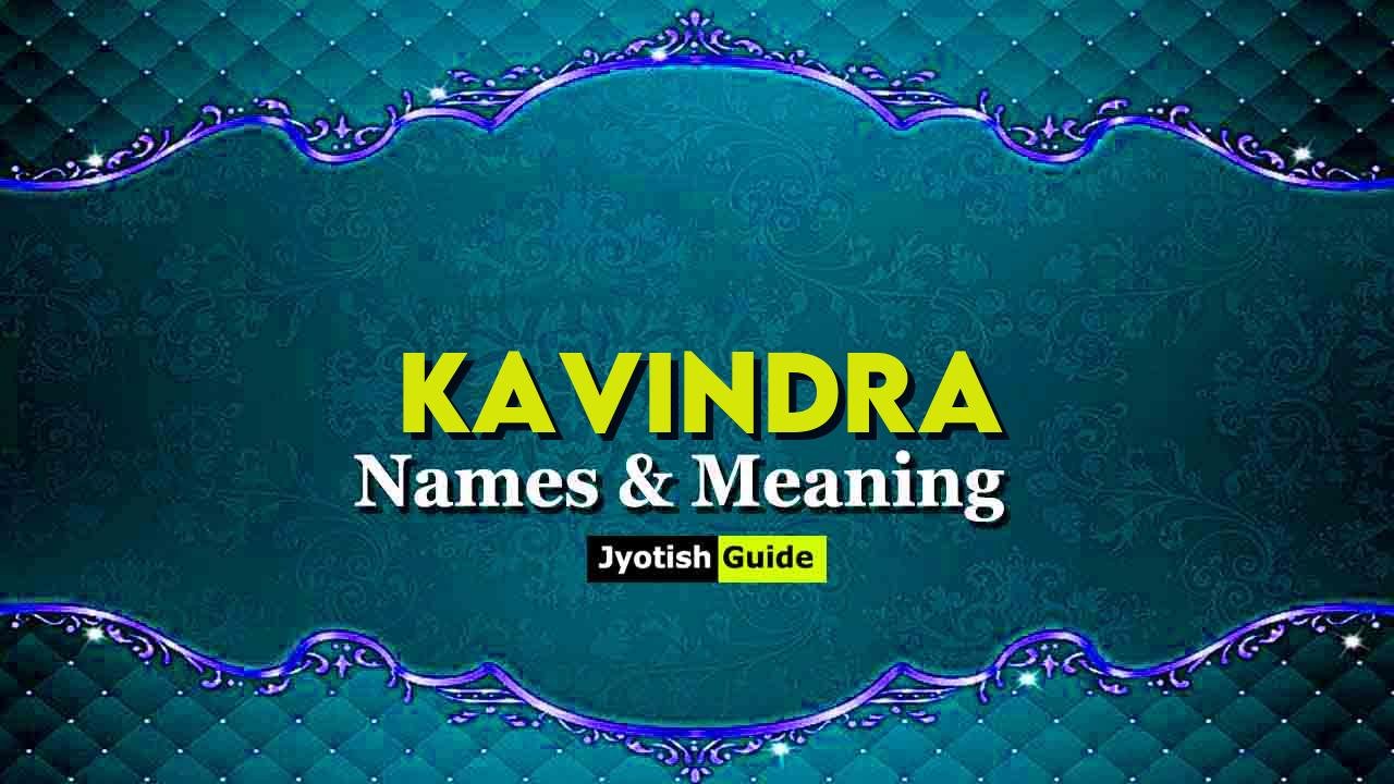kavindra name meaning