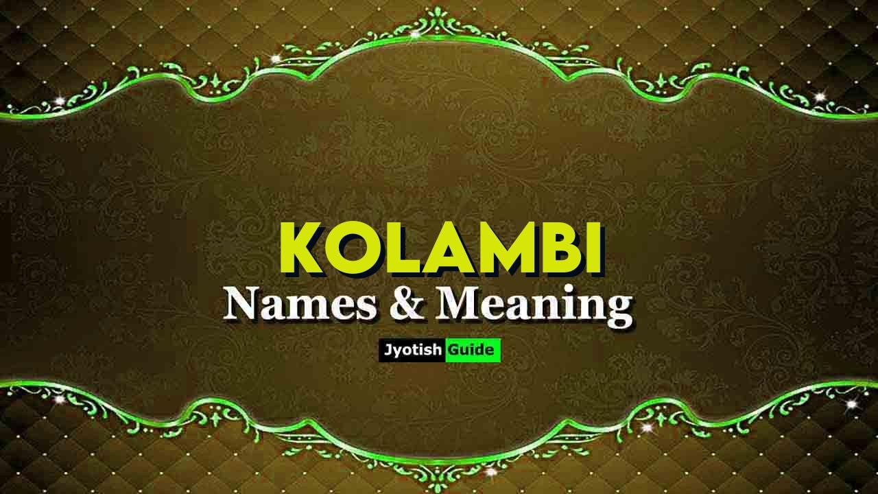 kolambi name meaning