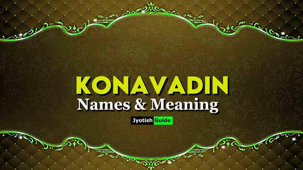 konavadin name meaning
