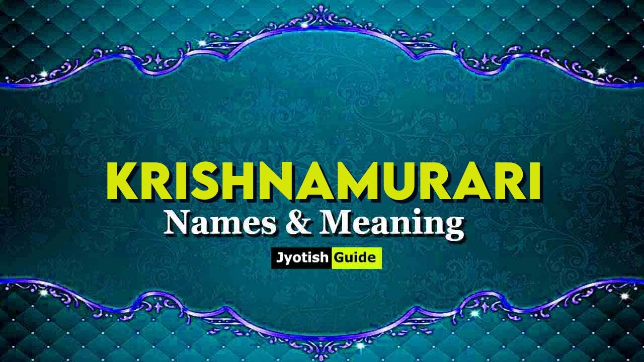 krishnamurari name meaning
