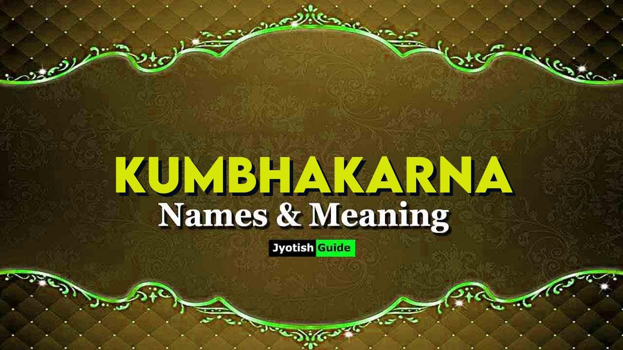 kumbhakarna name meaning
