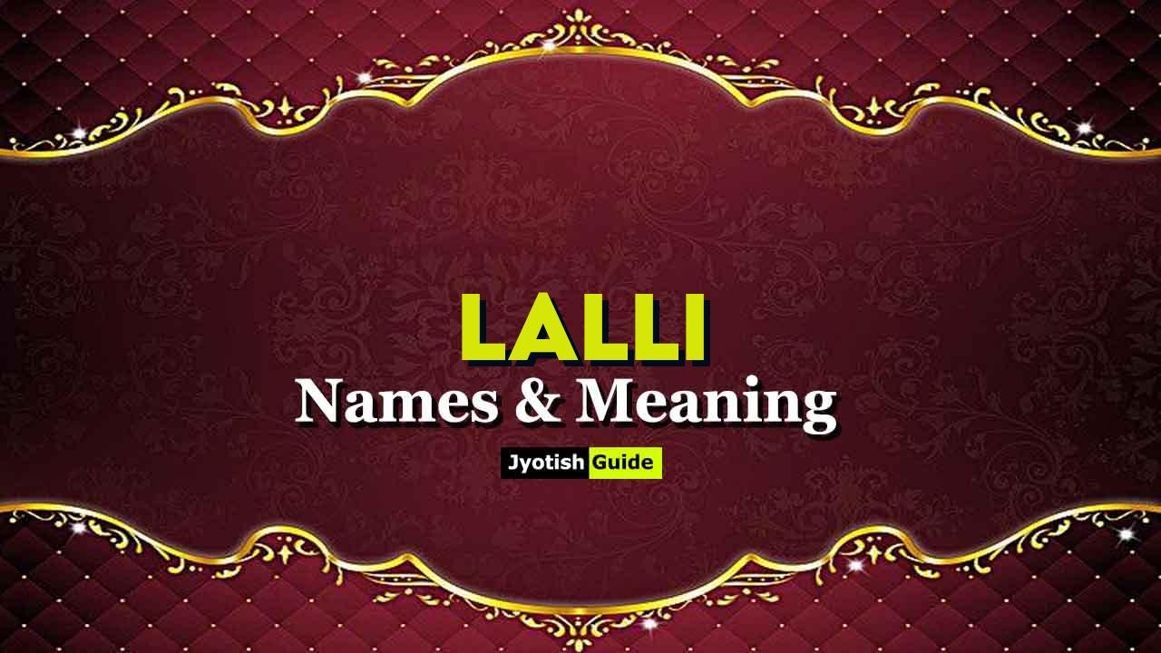 lalli name meaning