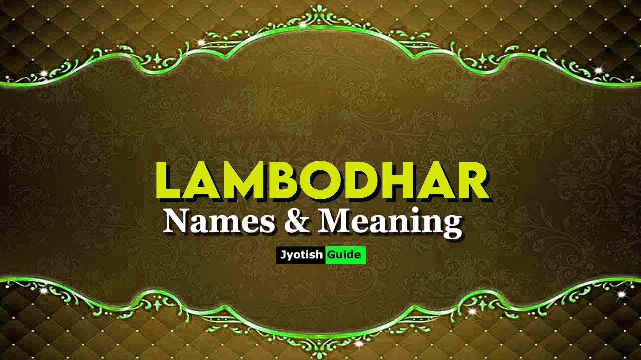 lambodhar name meaning