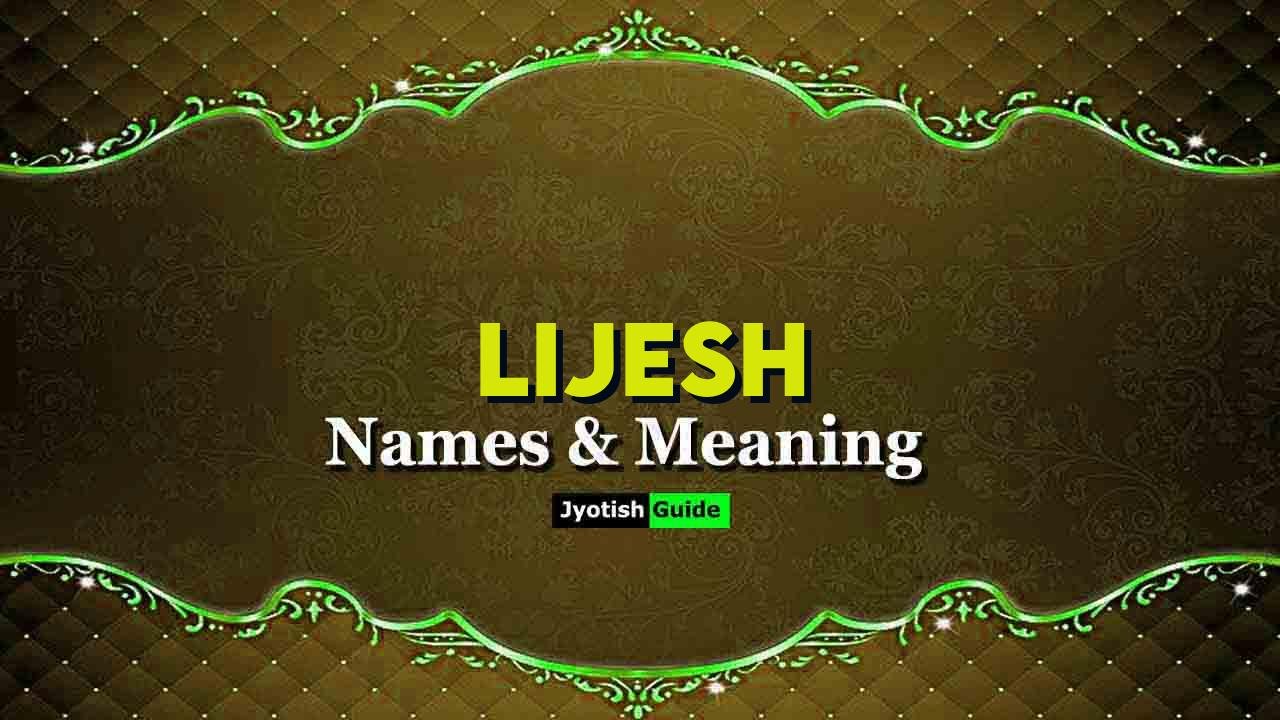 lijesh name meaning