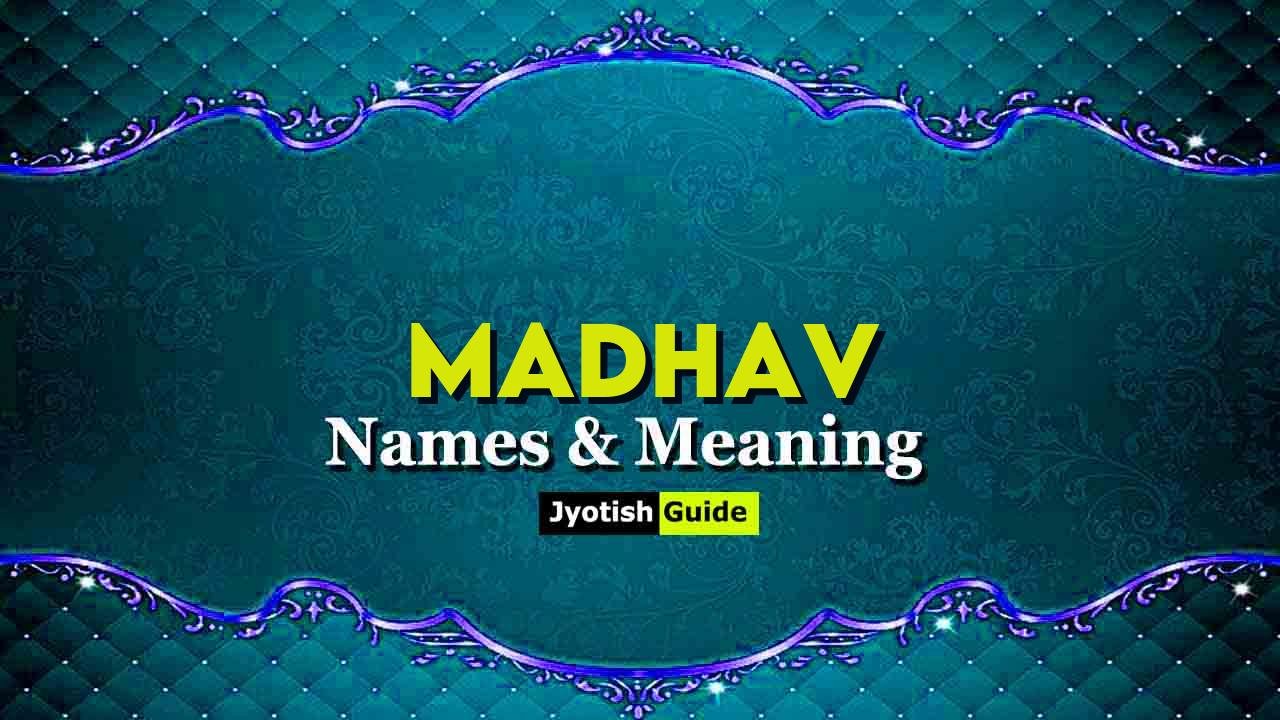 madhav name meaning