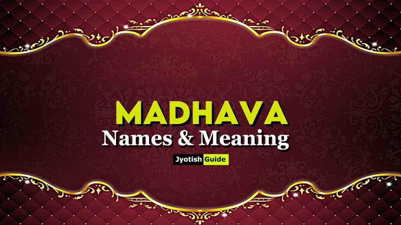 madhava name meaning