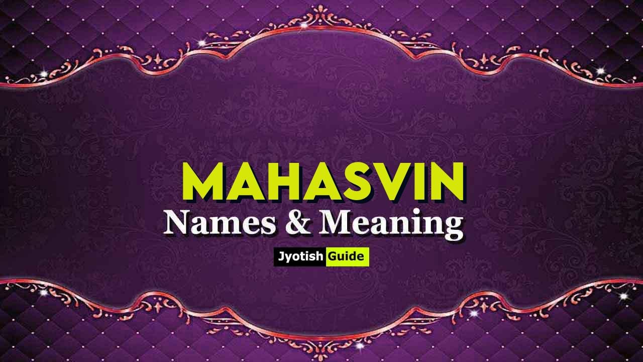 mahasvin name meaning