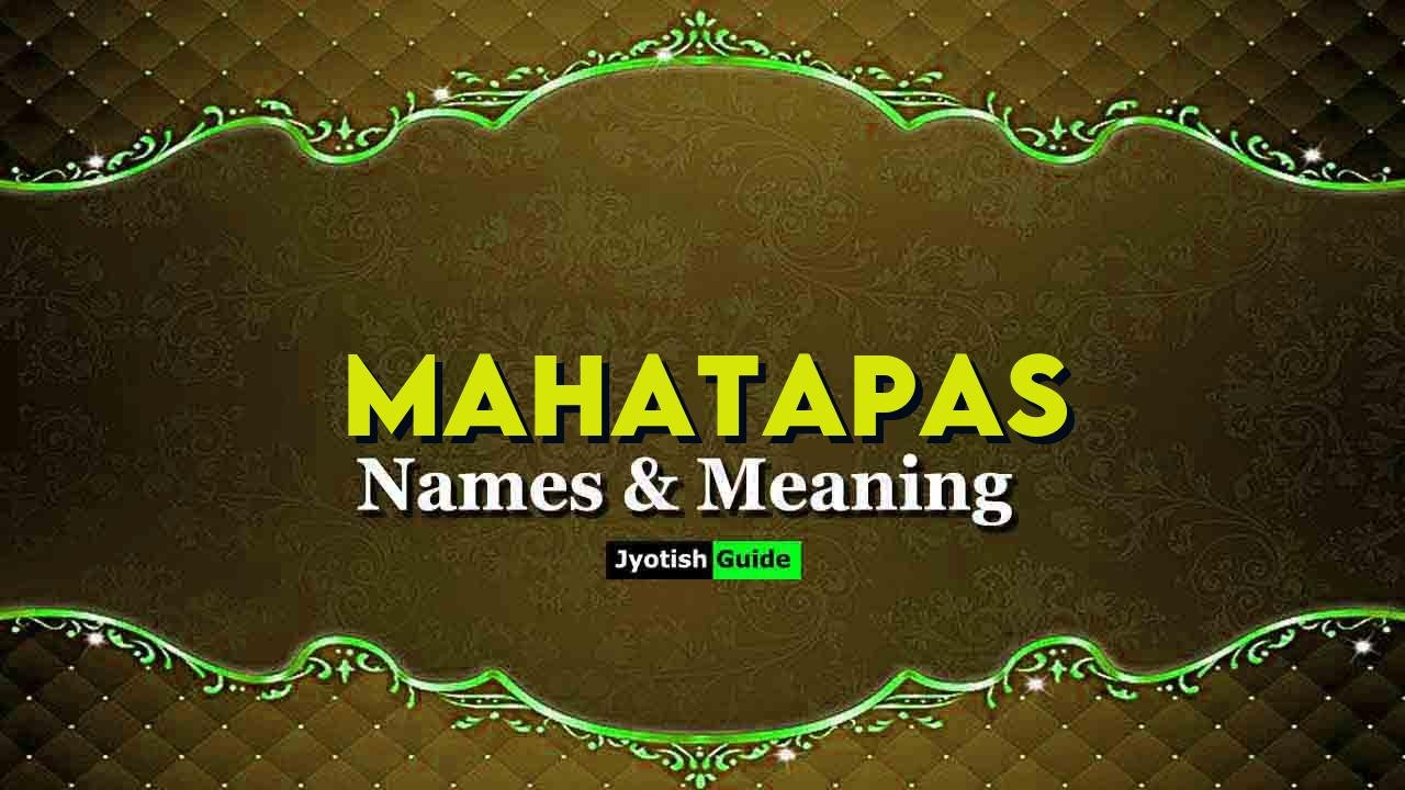 mahatapas name meaning