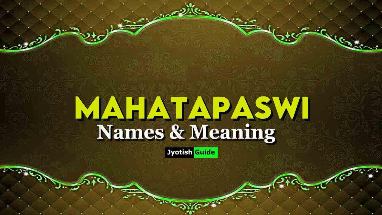 mahatapaswi name meaning