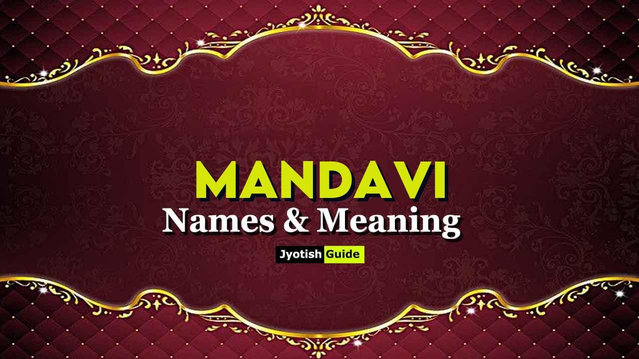 mandavi name meaning