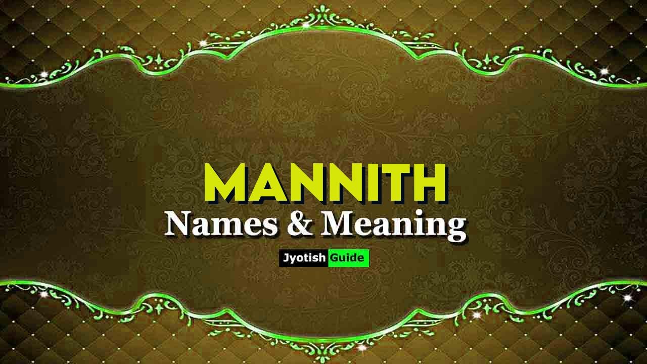 mannith name meaning