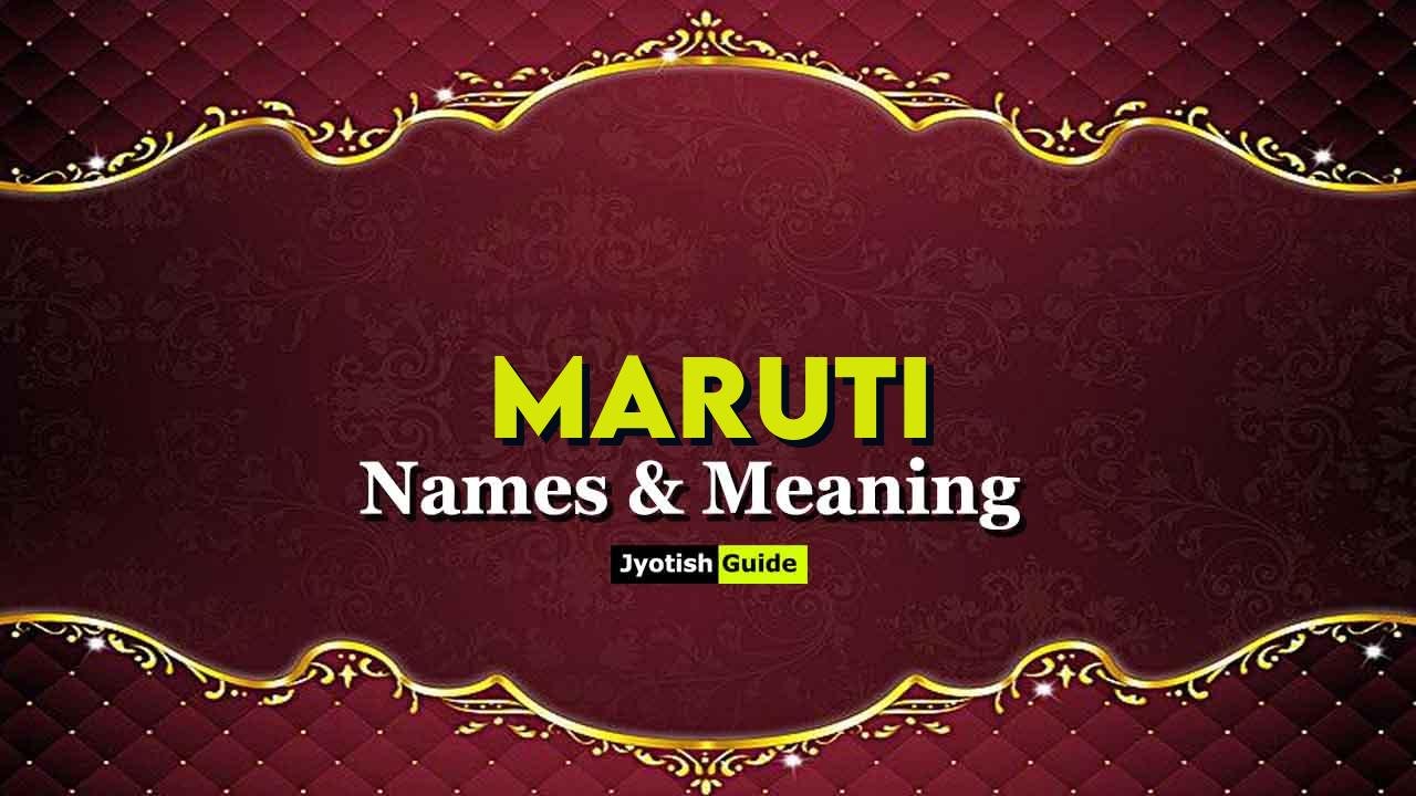 maruti name meaning