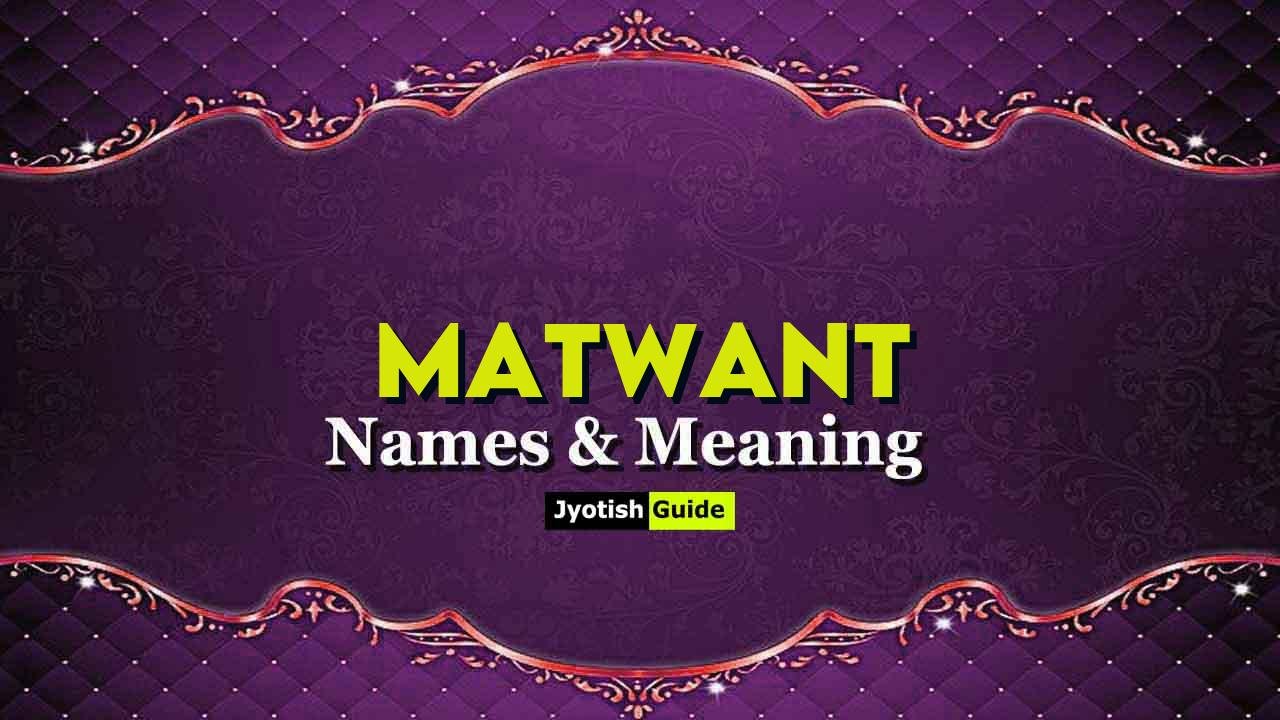 matwant name meaning