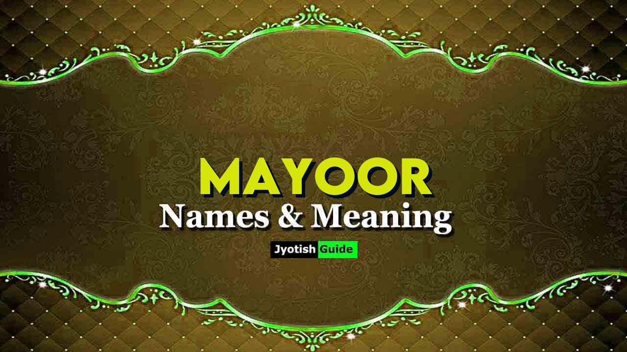 mayoor name meaning