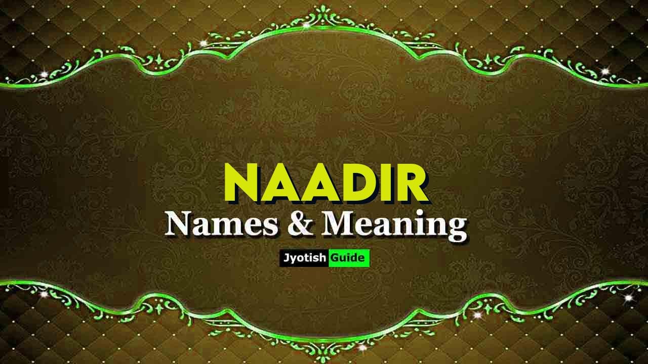 naadir name meaning