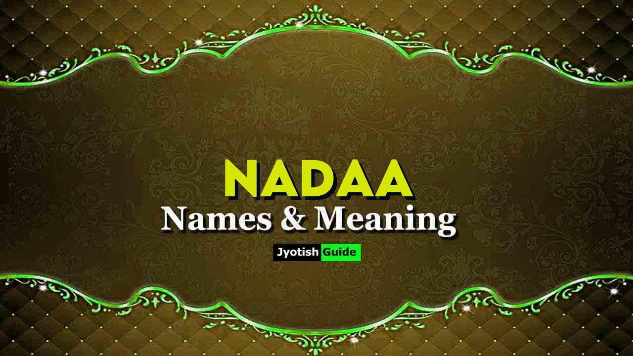 nadaa name meaning