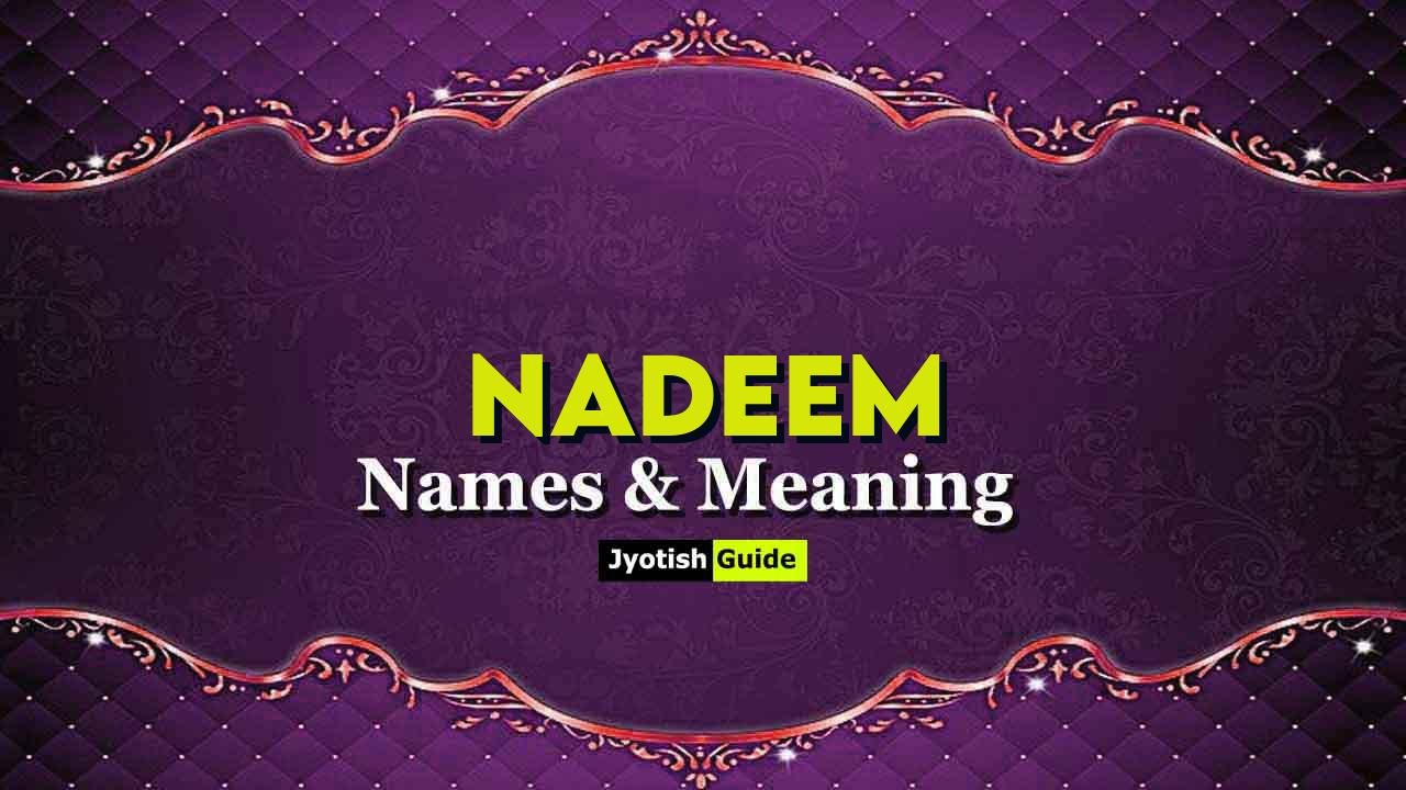 nadeem name meaning