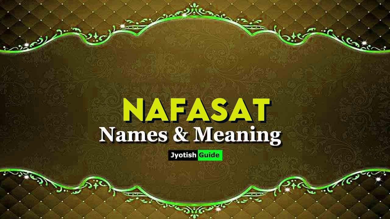 nafasat name meaning