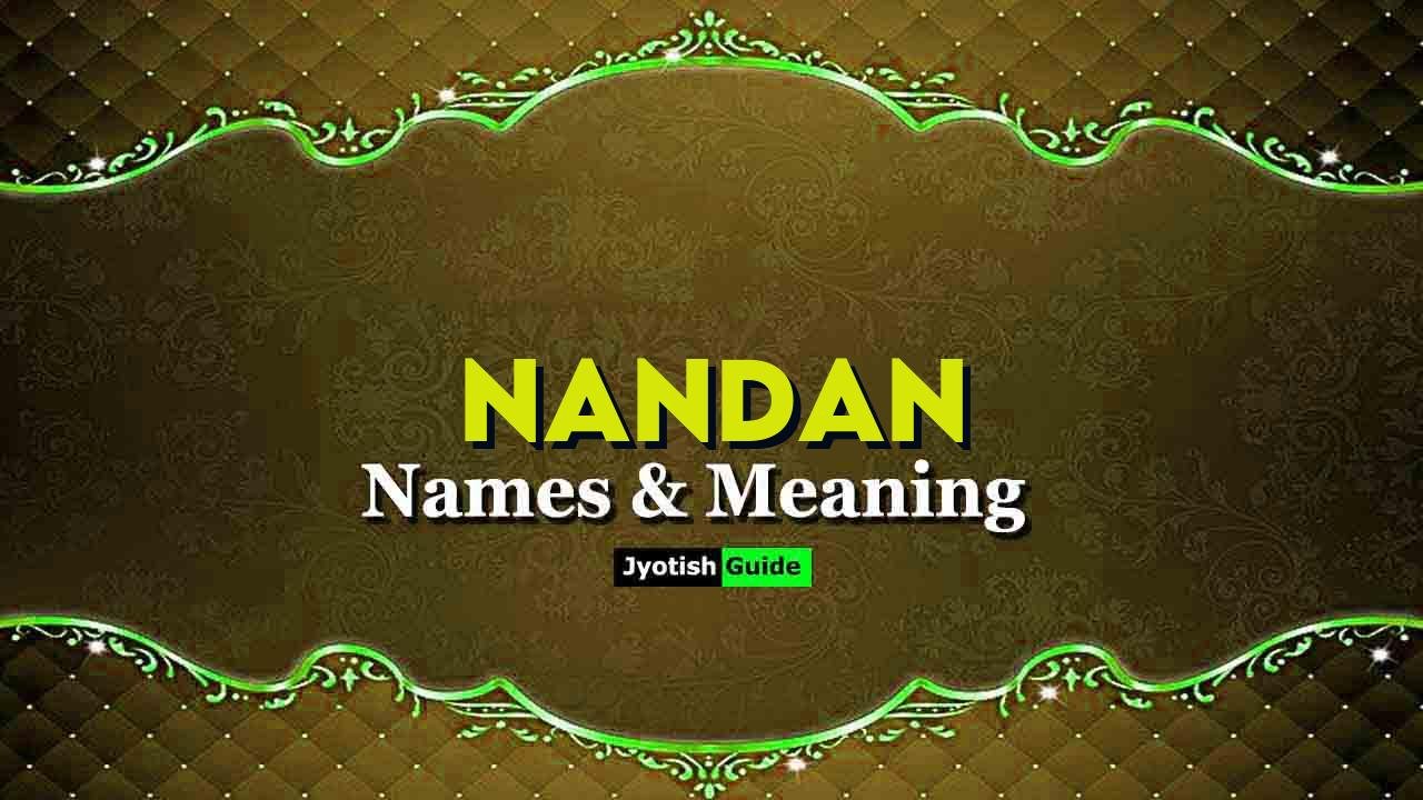 nandan name meaning