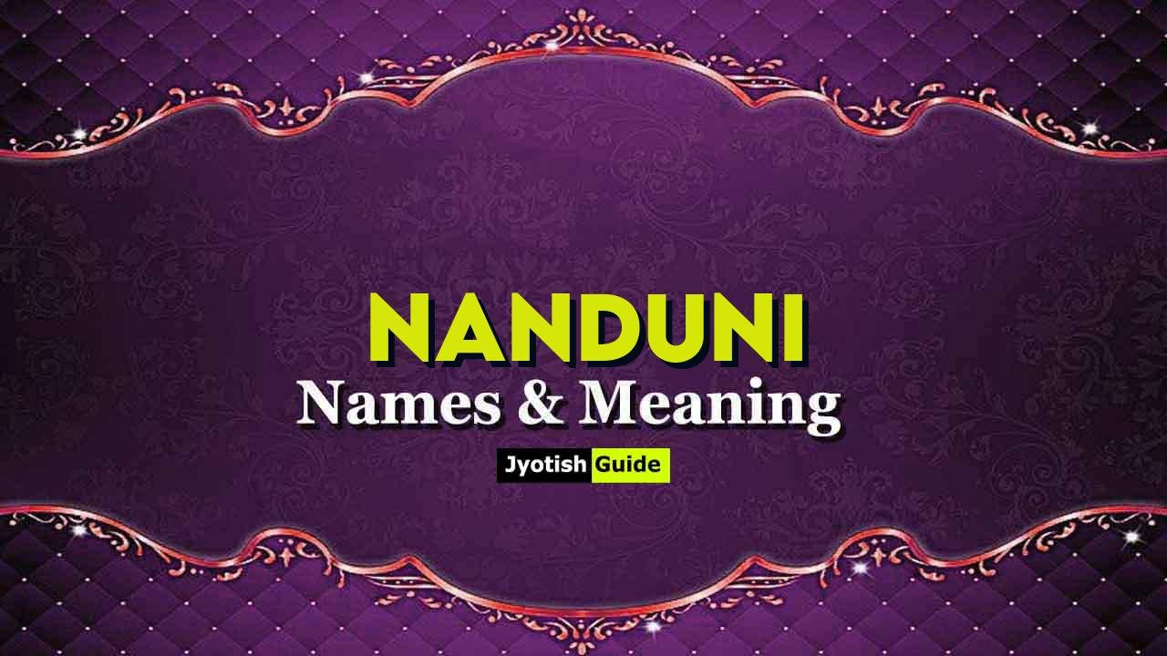 nanduni name meaning