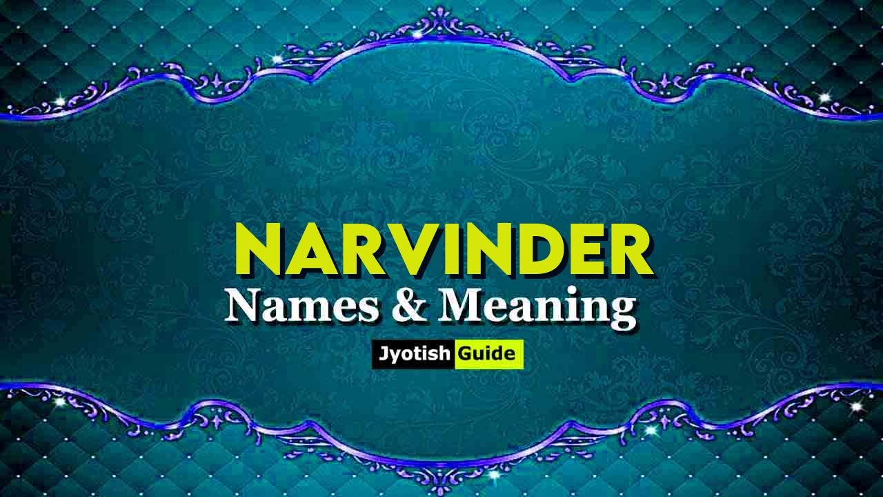 narvinder name meaning