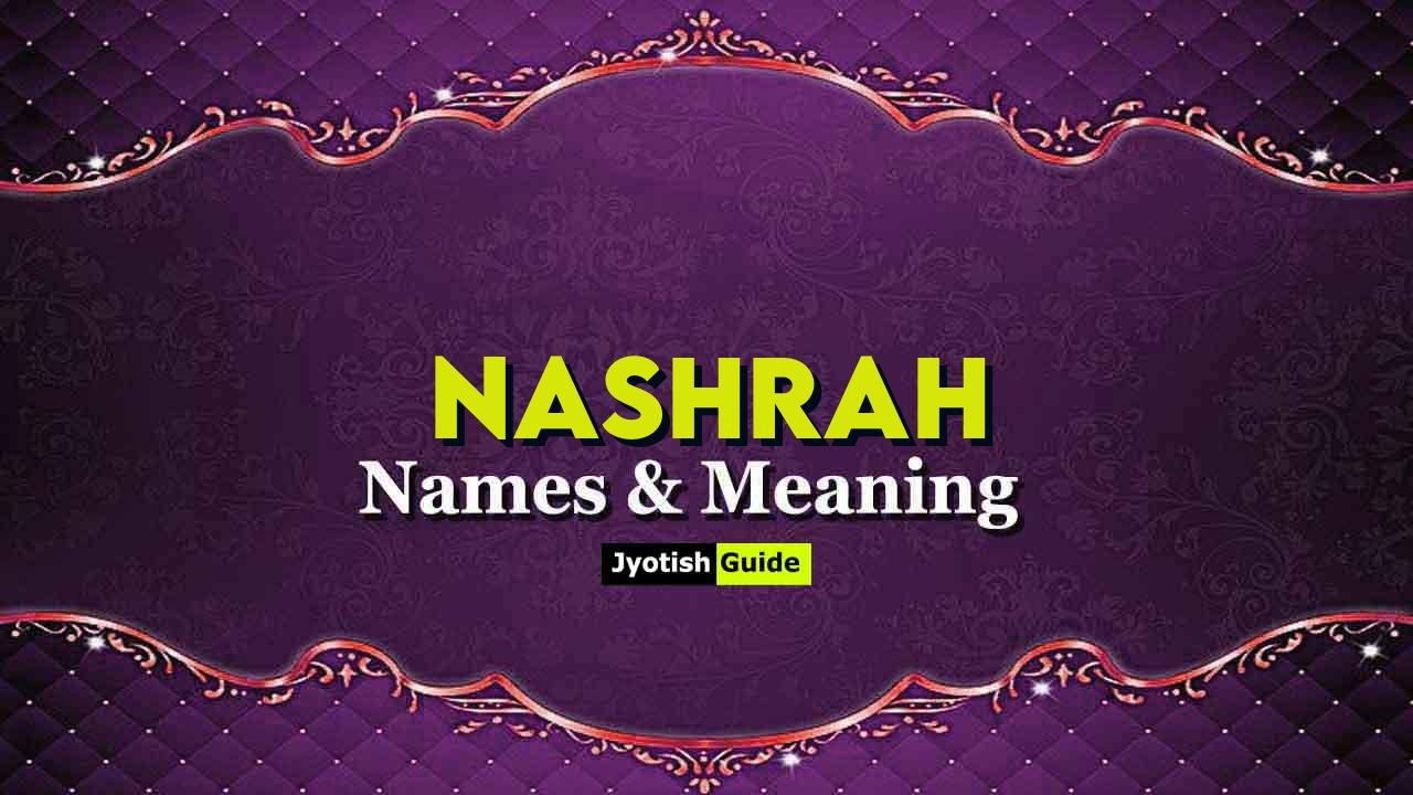 nashrah name meaning