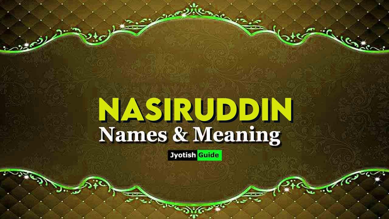 nasiruddin name meaning