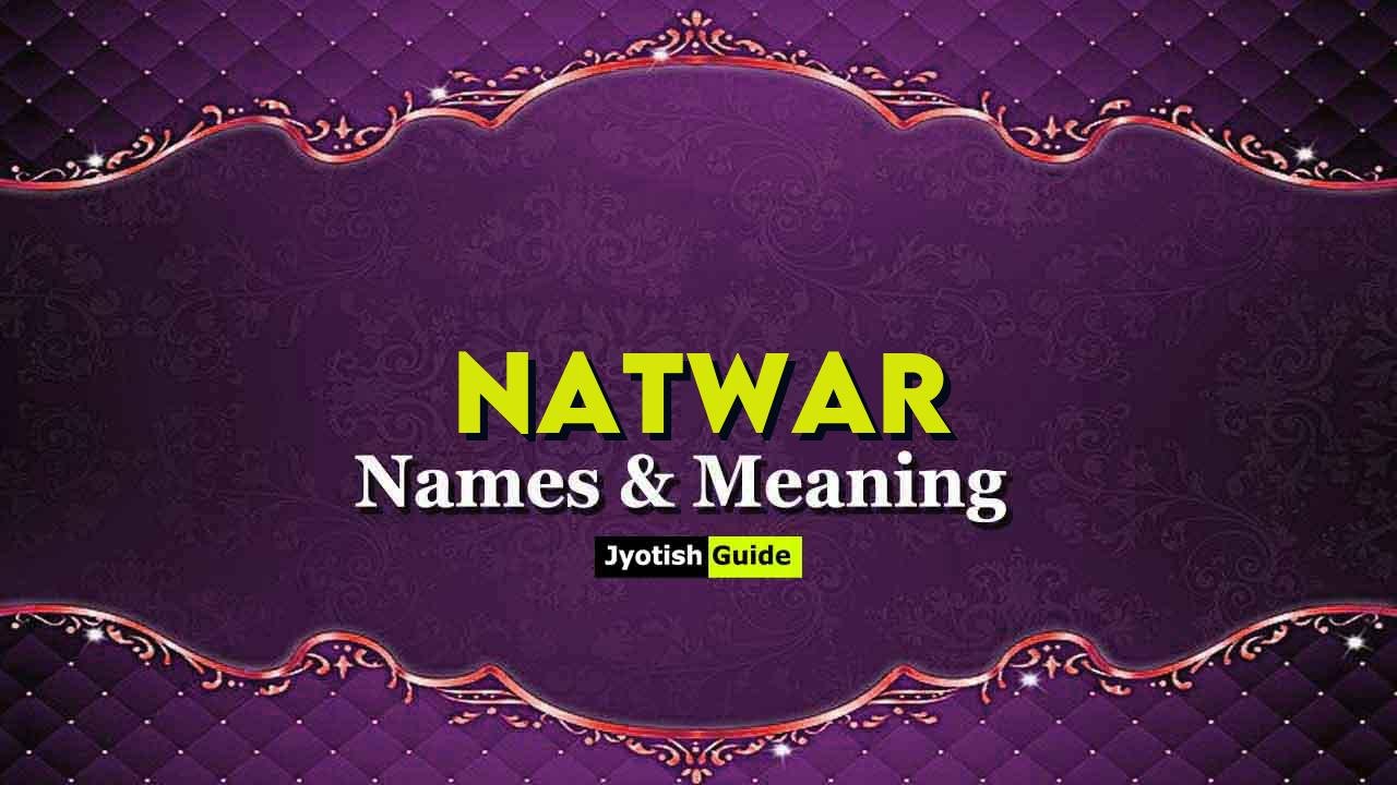 natwar name meaning