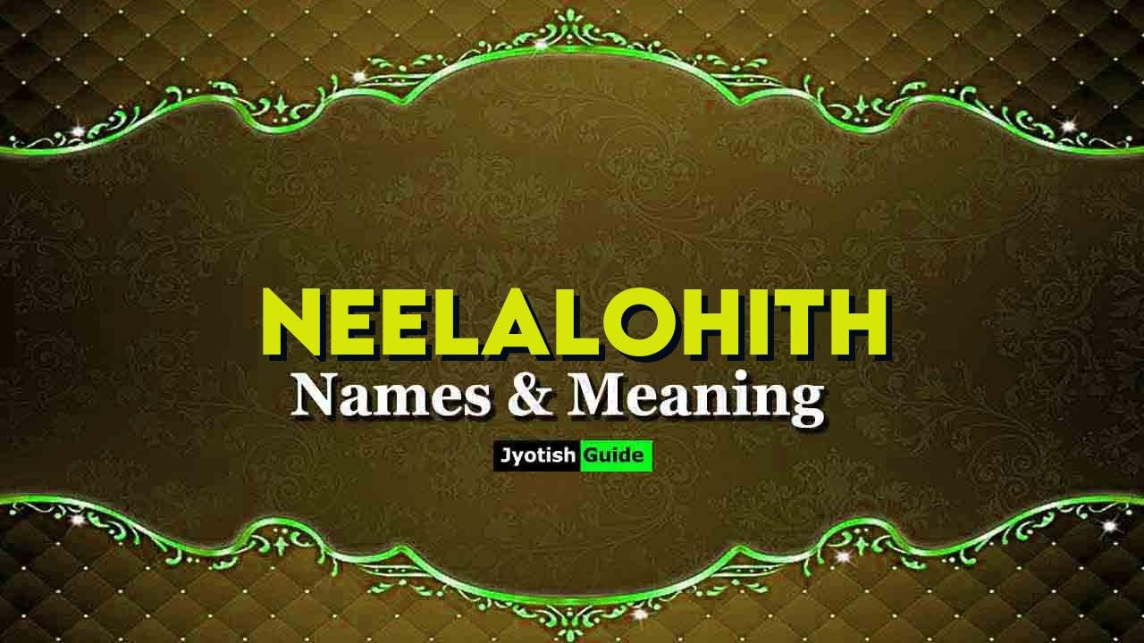 neelalohith name meaning