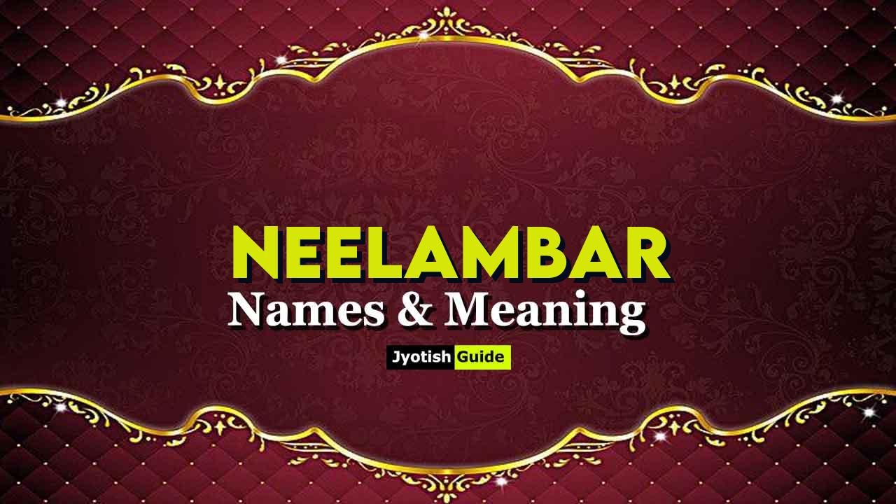 neelambar name meaning