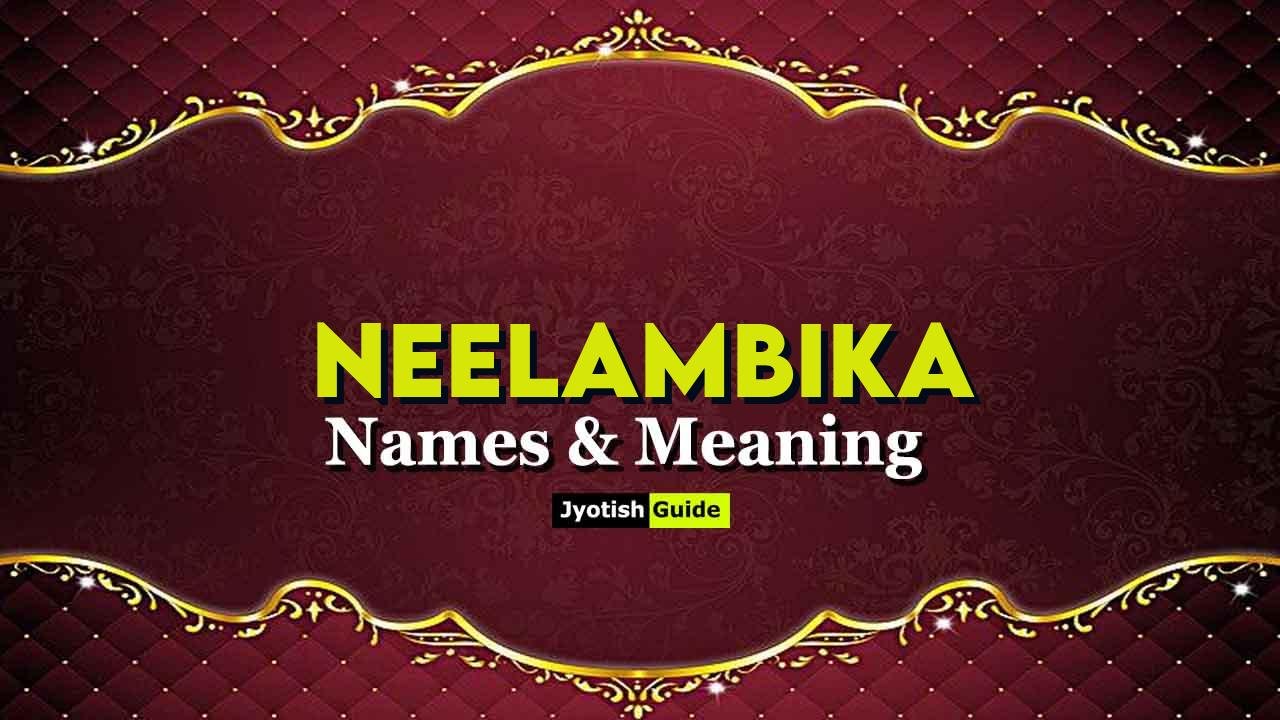 neelambika name meaning