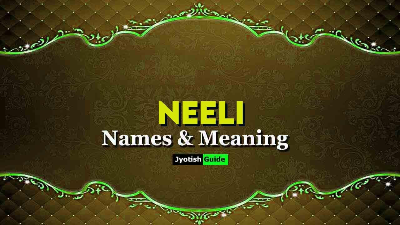 neeli name meaning